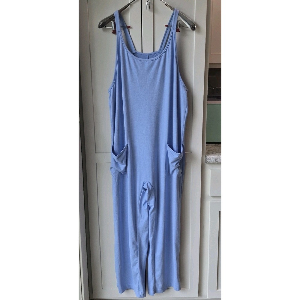 Zyia Active Womens Sz Xs Periwinkle Sleeveless Wide Leg Jumpsuit Size Big